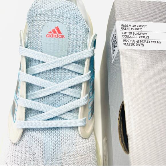 Adidas Primeblue Ultraboost 20 Women Athletic/Running Shoes Size 8.5 White Blue - Picture 12 of 16